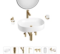 Набор Wellsee 7 в 1 Belle Spa 2.0 накладная раковина 55x45 см 20218439R