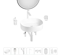 Набор Wellsee 7 в 1 Belle Spa 2.0 накладная раковина 45x42 см 20218426R