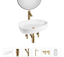 Набор Wellsee 6 в 1 Belle Spa 3.0 накладная раковина 55x40 см 20218519R