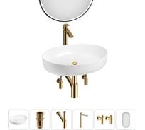 Набор Wellsee 6 в 1 Belle Spa 3.0 накладная раковина 55x41 см 20218491R