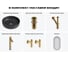 Набор Wellsee 6 в 1 Belle Spa 3.0 накладная раковина 45x45 см 20218485R 12