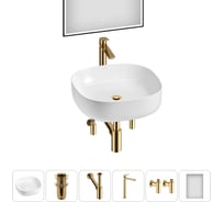 Набор Wellsee 6 в 1 Belle Spa 3.0 накладная раковина 45x45 см 20218505R