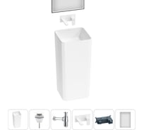 Набор Wellsee 5 в 1 Callipy Art напольная раковина 40x40x84 см 20218926R