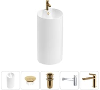 Набор Wellsee 5 в 1 Callipy Art напольная раковина 42x42x84 см 20217260R