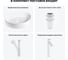 Набор Wellsee 4 в 1 Belle Spa 2.0 накладная раковина 50x38 см 20212588R 11
