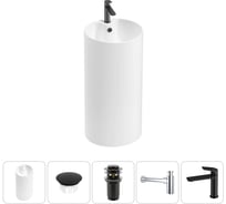 Набор Wellsee 5 в 1 Callipy Art напольная раковина 42x42x84 см 20217259R