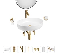 Набор Wellsee 7 в 1 Belle Spa 3.0 накладная раковина 55x41 см 20218495R