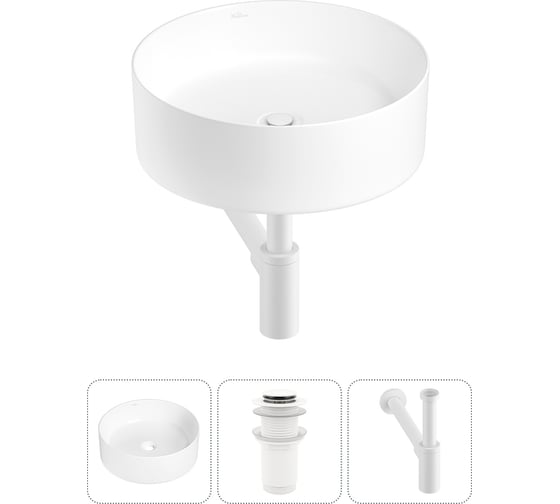 Набор Wellsee 3 в 1 Belle Spa накладная раковина 38x38 см 20212148R 1