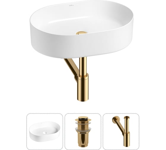 Набор Wellsee 3 в 1 Belle Spa накладная раковина 50x37 см 20212511R 1