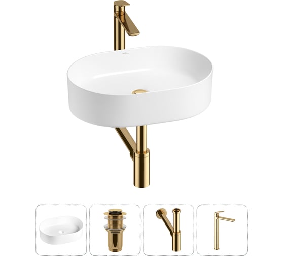 Набор Wellsee 4 в 1 Belle Spa накладная раковина 50x37 см 20212515R 1