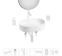 Набор Wellsee 7 в 1 Belle Spa накладная раковина 50x37 см 20218418R