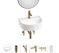 Набор Wellsee 6 в 1 Festive Fox накладная/подвесная раковина 40x35 см 20217985R