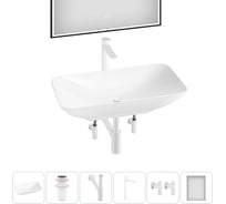 Набор Wellsee 6 в 1 Demure накладная раковина 60x36 см 20218534R