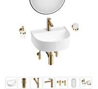 Набор Wellsee 7 в 1 Festive Fox накладная/подвесная раковина 40x35 см 20217989R