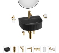 Набор Wellsee 7 в 1 Festive Fox накладная/подвесная раковина 45x40 см 20218010R