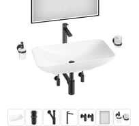 Набор Wellsee 7 в 1 Demure накладная раковина 60x36 см 20218536R