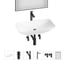 Набор Wellsee 6 в 1 Demure накладная раковина 70x38 см 20218540R 1