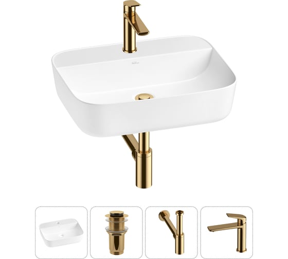 Набор Wellsee 4 в 1 Preen накладная раковина 50x40 см 20214325R 1