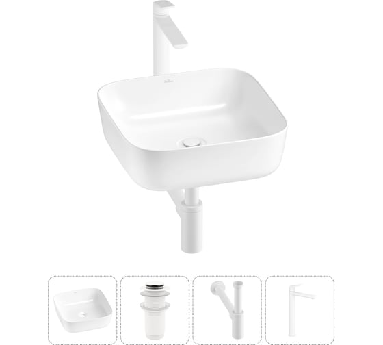 Набор Wellsee 4 в 1 Preen накладная раковина 39x39 см 20214186R 1