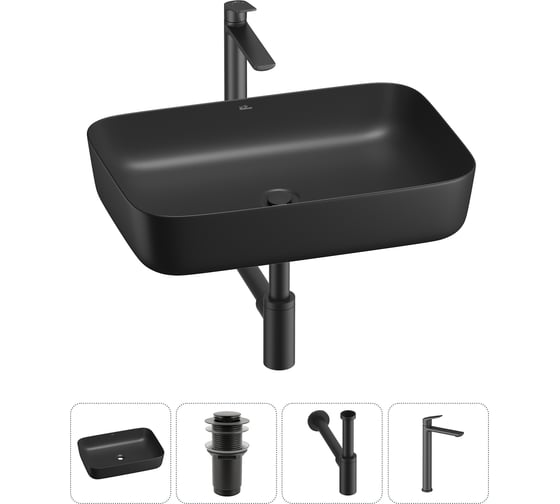 Набор Wellsee 4 в 1 Preen накладная раковина 60x42 см 20214282R 1