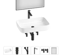 Набор Wellsee 6 в 1 Preen накладная раковина 60x42 см 20218306R