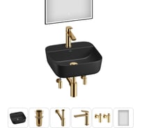 Набор Wellsee 6 в 1 Preen накладная раковина 40x40 см 20218329R