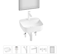 Набор Wellsee 6 в 1 Preen накладная раковина 40x40 см 20218322R