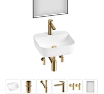 Набор Wellsee 6 в 1 Preen накладная раковина 40x40 см 20218321R