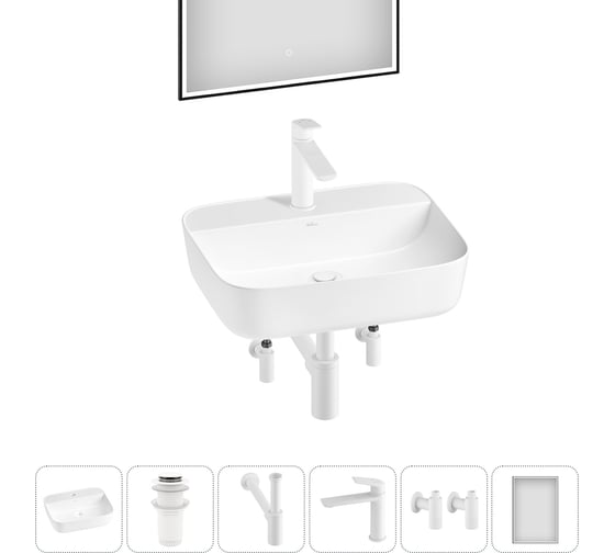 Набор Wellsee 6 в 1 Preen накладная раковина 50x40 см 20218336R 1