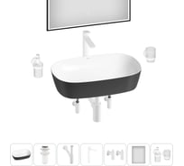 Набор Wellsee 7 в 1 Ground Breaking накладная раковина 50x39 см 20218612R