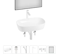 Набор Wellsee 6 в 1 Ground Breaking накладная раковина 61x39 см 20218616R