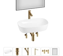 Набор Wellsee 6 в 1 Ground Breaking накладная раковина 61x39 см 20218615R