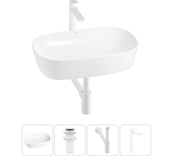 Набор Wellsee 4 в 1 Ground Breaking накладная раковина 50x39 см 20212344R 1