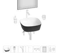 Набор Wellsee 7 в 1 Ground Breaking накладная раковина 40x40 см 20218598R