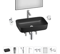 Набор Wellsee 7 в 1 Preen накладная раковина 60x42 см 20218316R