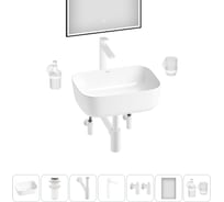 Набор Wellsee 7 в 1 Preen накладная раковина 40x30 см 20218284R