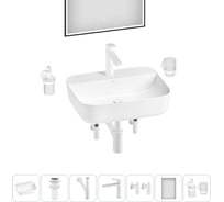 Набор Wellsee 7 в 1 Preen накладная раковина 50x40 см 20218340R