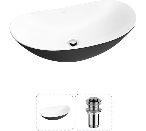 , Акционный набор 2 в 1 Carefree Dove накладная раковина 60x36 см (состоит из 33290 Wellsee 20212321R