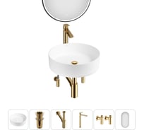 Акционный набор Wellsee 6 в Coax накладная раковина 40x40 см 20218249R