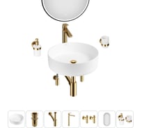 Акционный набор Wellsee 7 в Coax накладная раковина 36x36 см 20218229R