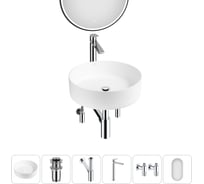 Акционный набор Wellsee 6 в Coax накладная раковина 30x30 см 20218199R