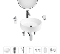 Акционный набор Wellsee 7 в Coax накладная раковина 30x30 см 20218203R