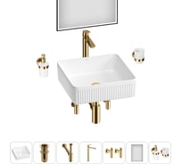 Акционный набор Wellsee 7 в Festive Fox 2.0 накладная раковина 40x40 см 20218059R