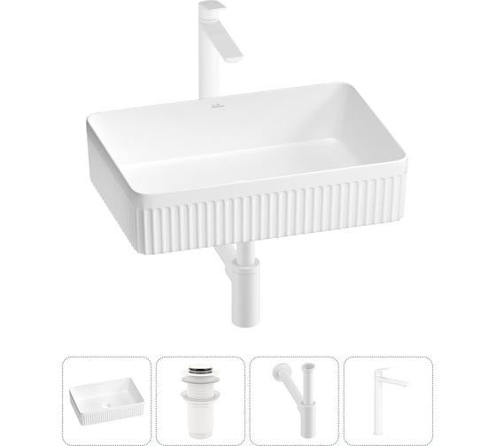 Акционный набор Wellsee 4 в Festive Fox 2.0 накладная раковина 50x35 см 20213525R 1