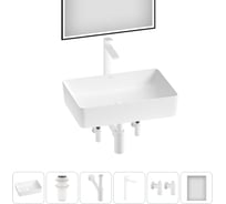 Акционный набор Wellsee 6 в FreeDom 2.0 накладная раковина 50x34 см 20217894R