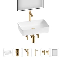 Акционный набор Wellsee 6 в FreeDom 2.0 накладная раковина 50x34 см 20217893R