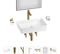 Акционный набор Wellsee 7 в FreeDom 2.0 накладная раковина 50x34 см 20217889R