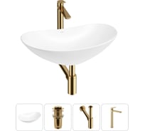 Акционный набор Wellsee 4 в Carefree Dove накладная раковина 60x36 см 20212291R