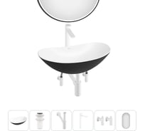 Акционный набор Wellsee 6 в Carefree Dove накладная раковина 43x28 см 20218357R