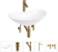 Акционный набор Wellsee 5 в Carefree Dove накладная раковина 53x33 см 20212279R